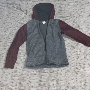 Old Navy Gray and Maroon Kids Jacket